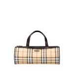 Beige Canvas Burberry Handbag