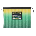 Green Canvas Louis Vuitton Pochette Homme