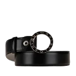 Black Leather Bvlgari Belt