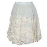 Grey Silk Oscar de la Renta Skirt