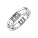 Silver White Gold Bvlgari Ring