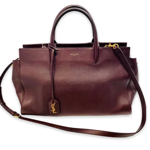 Burgundy Leather Saint Laurent Handbag