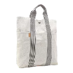 White Canvas Hermès Tote