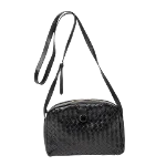 Black Leather Bottega Veneta Crossbody Bag