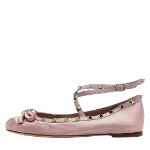 Pink Leather Valentino Flats