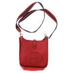 Red Leather Hermès Evelyne