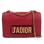 Burgundy Leather Dior Shoulder Bag