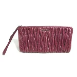 Purple Leather Miu Miu Pouch