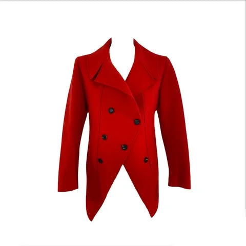 Red Fabric Alexander Mcqueen Jacket