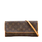 Brown Canvas Louis Vuitton Twin Pochette