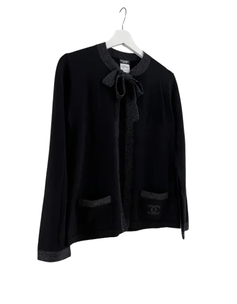 Black Wool Chanel Cardigan