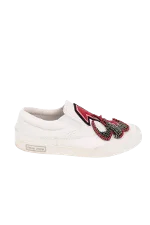 White Leather Miu Miu Sneakers