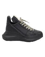 Black Leather Rick Owens Sneakers