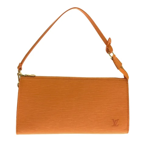Orange Leather Louis Vuitton Pochette Accessoires