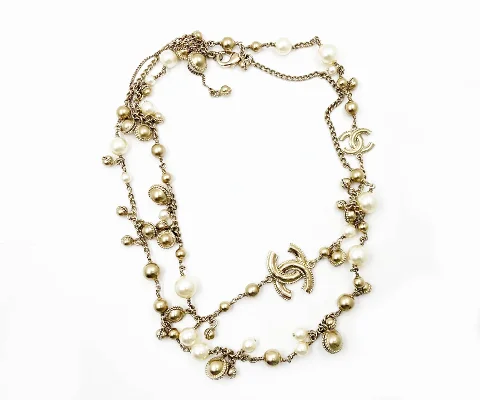 Gold Metal Chanel Necklace