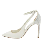 White Satin René Caovilla Heels