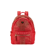 Red Leather MCM Backpack