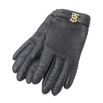 Black Leather Burberry Gloves