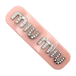 Pink Plastic Miu Miu Hair Accessory