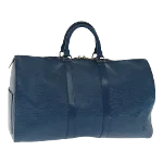 Blue Leather Louis Vuitton Keepall