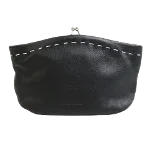 Black Leather Miu Miu Pouch