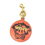 Orange Leather Versace Key Holder