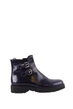 Navy Leather Prada Boots