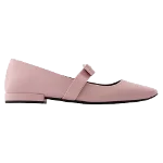 Pink Leather Versace Flats