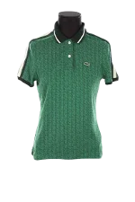 Green Cotton Lacoste Tops