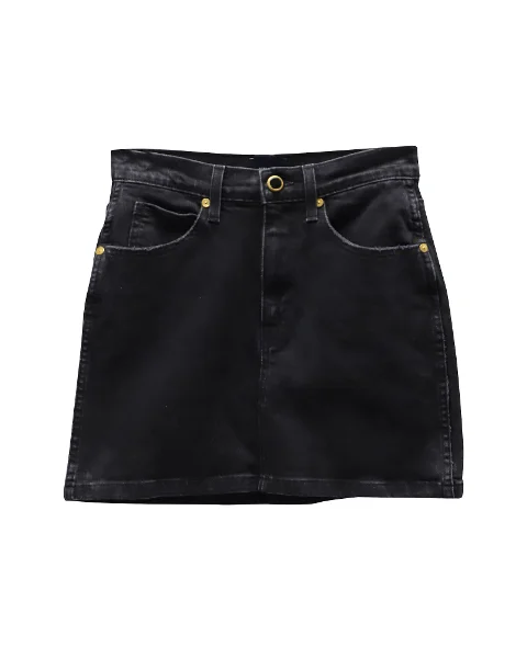 Black Cotton Khaite Skirt
