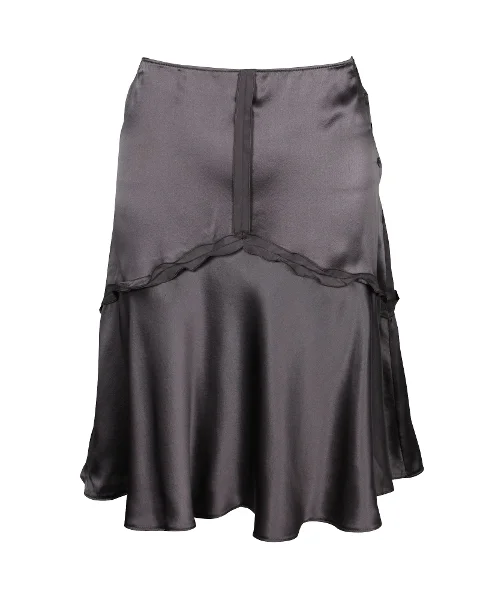 Grey Silk Miu Miu Skirt