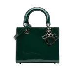 Green Leather Dior Lady Dior