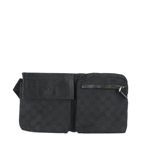 Black Canvas Gucci Crossbody Bag