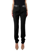 Black Fabric Saint Laurent Pants