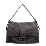 Grey Fabric Fendi Mamma Bag