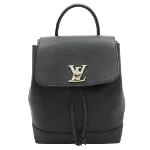 Black Leather Louis Vuitton Backpack