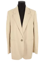 Beige Linen Ba&sh Blazer