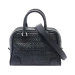 Black Leather Loewe Handbag