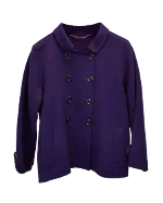 Purple Wool Burberry Jacket