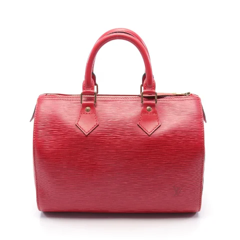 Red Leather Louis Vuitton Handbag