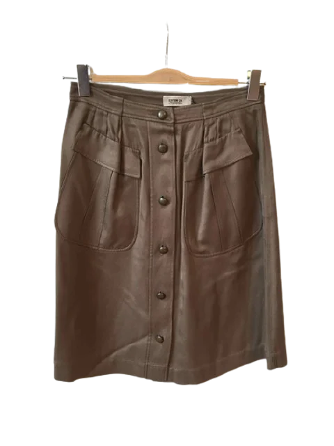 Brown Viscose Saint Laurent Skirt