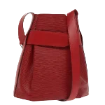 Red Leather Louis Vuitton Sac d'épaule