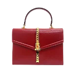 Red Leather Gucci Sylvie