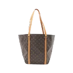 Brown Leather Louis Vuitton Sac Shopping