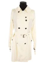 White Fabric Burberry Coat