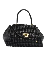 Black Leather Bally Handbag