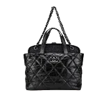 Black Leather Chanel Handbag