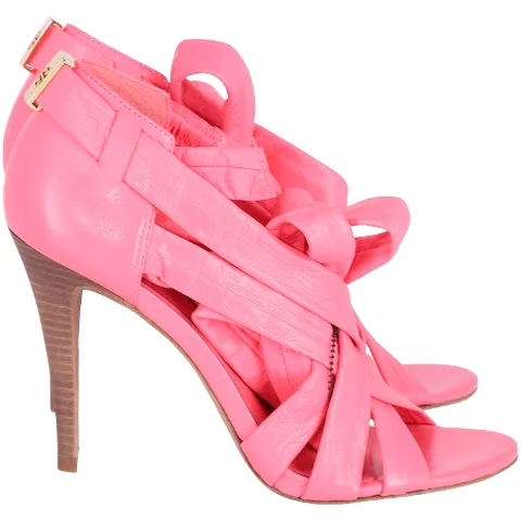 Pink Leather Tory Burch Heels