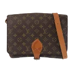 Brown Canvas Louis Vuitton Cartouchiere