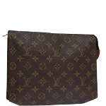 Brown Canvas Louis Vuitton Poche Toilette